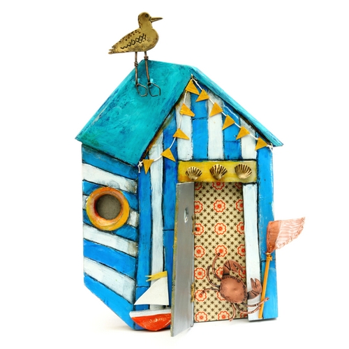 Beach Hut With Blue Roof