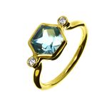 Ring, Aquamarine, Diamond
