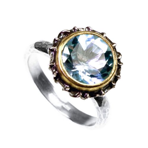 10mm Sky Blue Topaz Ring