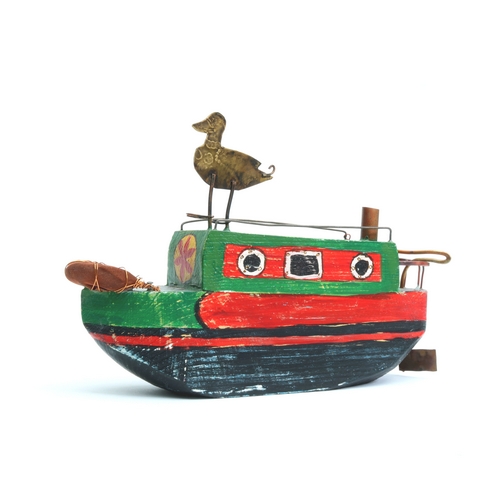 Narrow Boat with Duck - Green