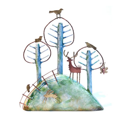 Woodland - 3 Trees+Hare