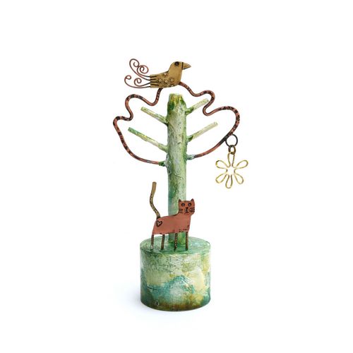 Small Tree with Bird and Cat