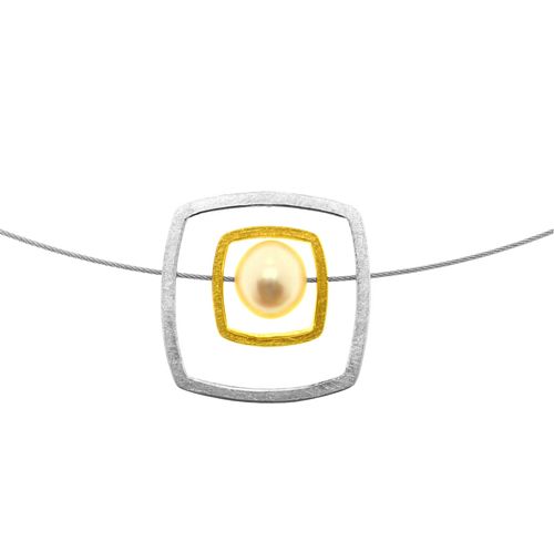 N/L Wire with Curved Square & Pearl