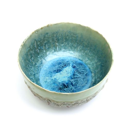 Large  Blue to Green Tea Bowl