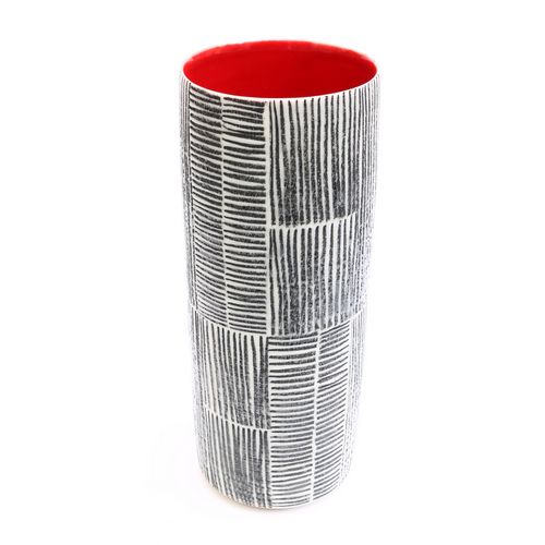 Cylinder Vase  Crosshatching