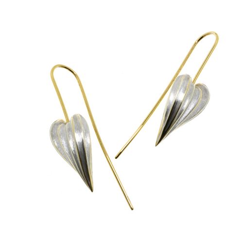 Drop E/R Sm Bud Silver + Gold Plate Hook