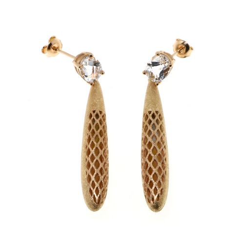 Drop E/R White Topaz+Semi Fretted Capsule