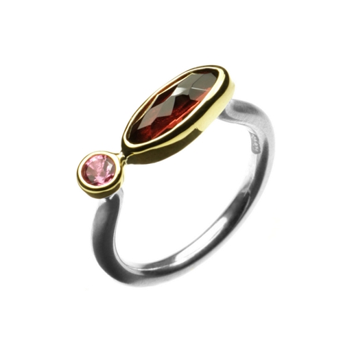 Garnet 2ct Pink Tourmaline Ring