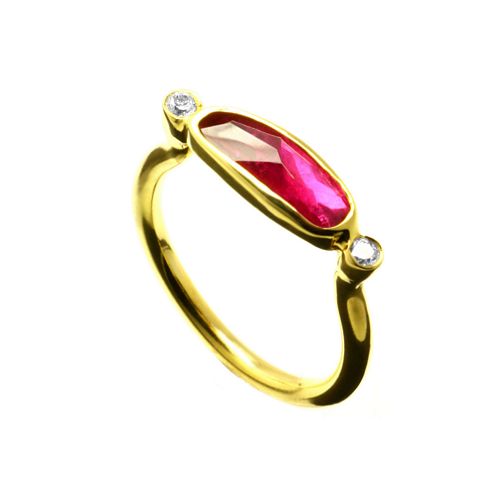 Ring, 1ct P.Tourmaline, Diamond