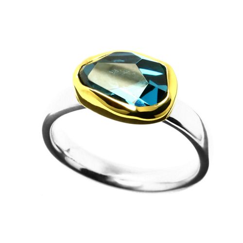 Ring, 3.5ct B.Topaz