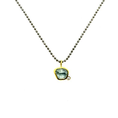 Necklace, Aquamarine, Diamond