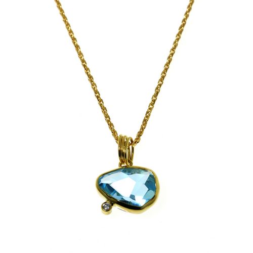 E/R Sky Topaz, Diamond 8.0ct