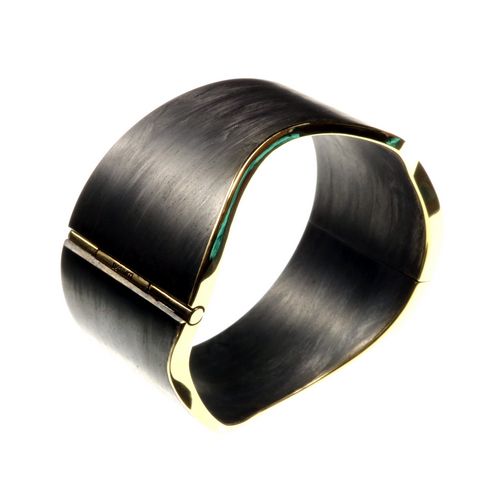 Carbon Hinged Cuff Bracelet