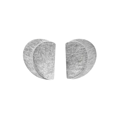 Large Folded Oval Earrings