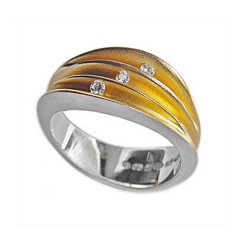 Ring Trio Diamond Shell