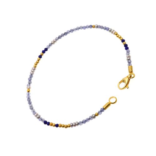 B/L 2mm Iolite,Lapis Lazuli,Pearls