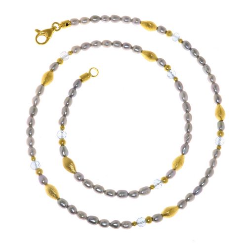 N/L Grey Pearl,Aquamarine