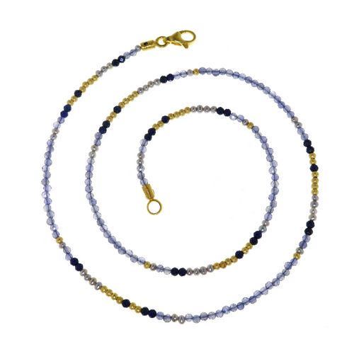 N/L 2mm Lapis Lazuli,Iolite,Pearls