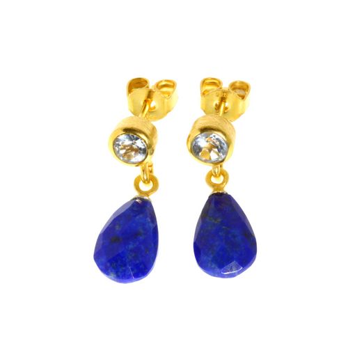 E/R 4mm B Topaz,7x10mm Lapis Lazuli