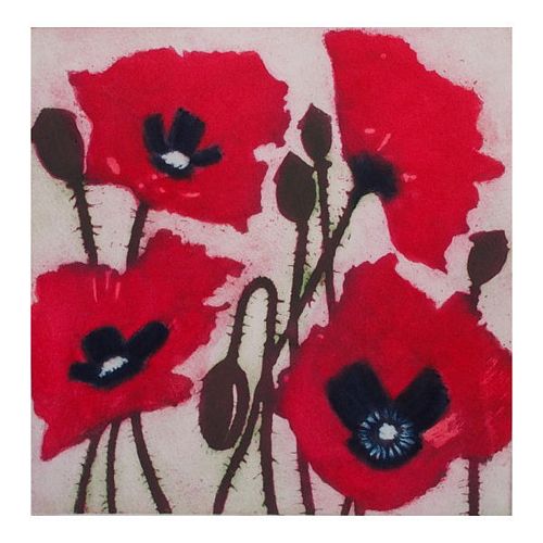 Pink Field Poppies   1/150   Framed