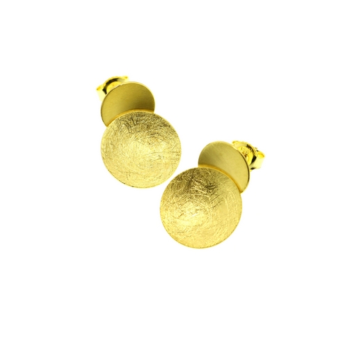 Two Dished Circle Earrings