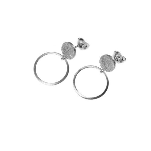 Single Drop Hoop Earrings