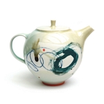 2 Cup Teapot Green Abstract