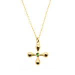 N/L Gold Cross+Central Diamond