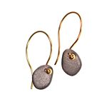 Drop  18ct Gold and Silver Earrings