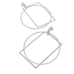Extra Large Circle & Square Earrings