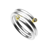 Ring Spiral with Top+Tail Diamonds