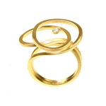 Ring Gold Open Knot+Diamond